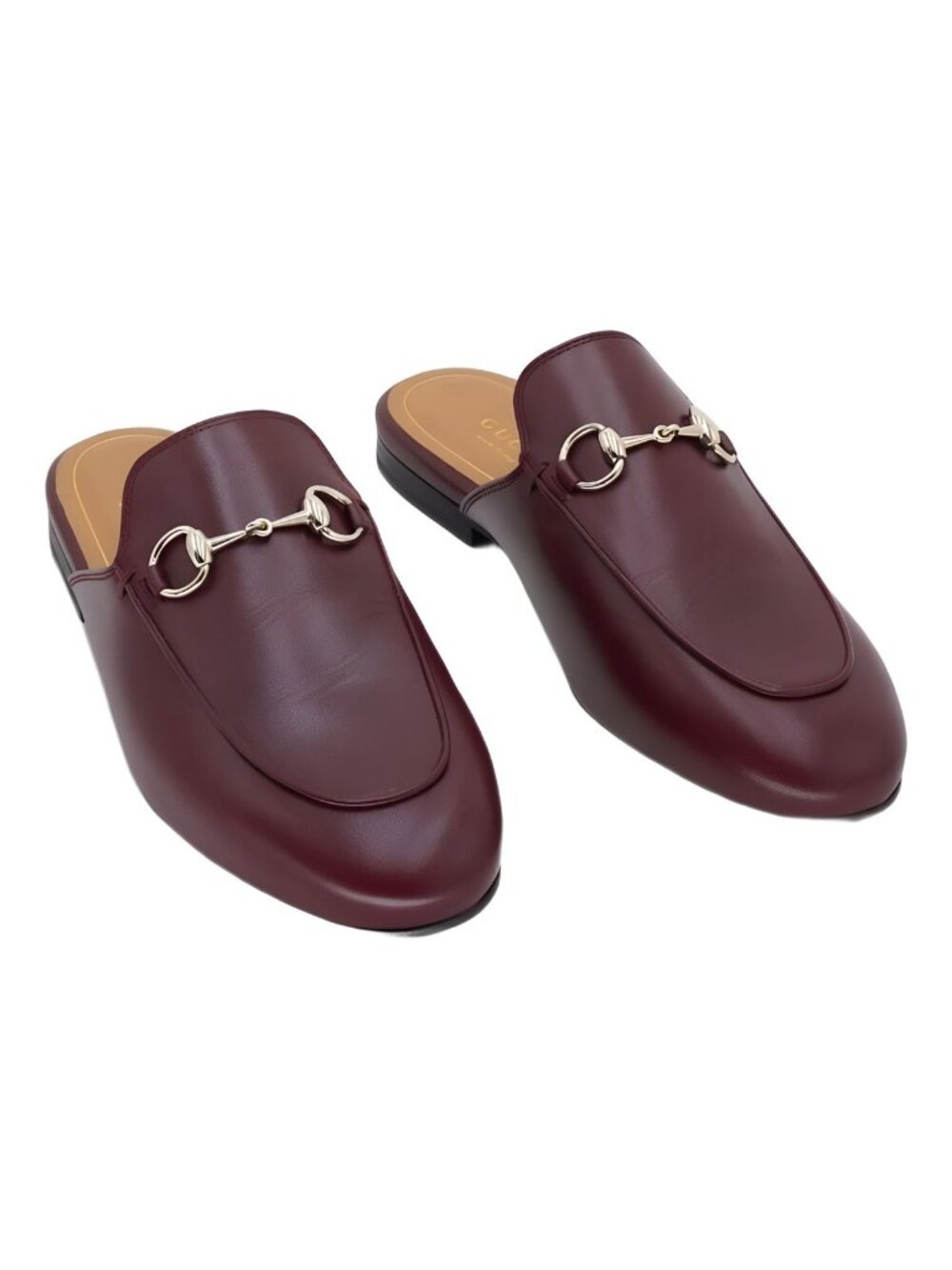 Gucci Princetown Leather Slipper Mule Burgundy Red Sz US 6M EU 36